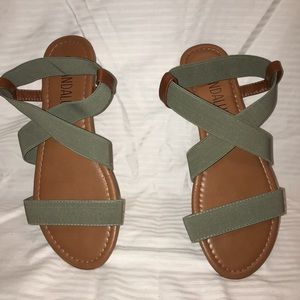 Olive green sandals